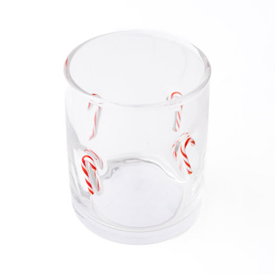 Candy Cane Icon Drinking Glass