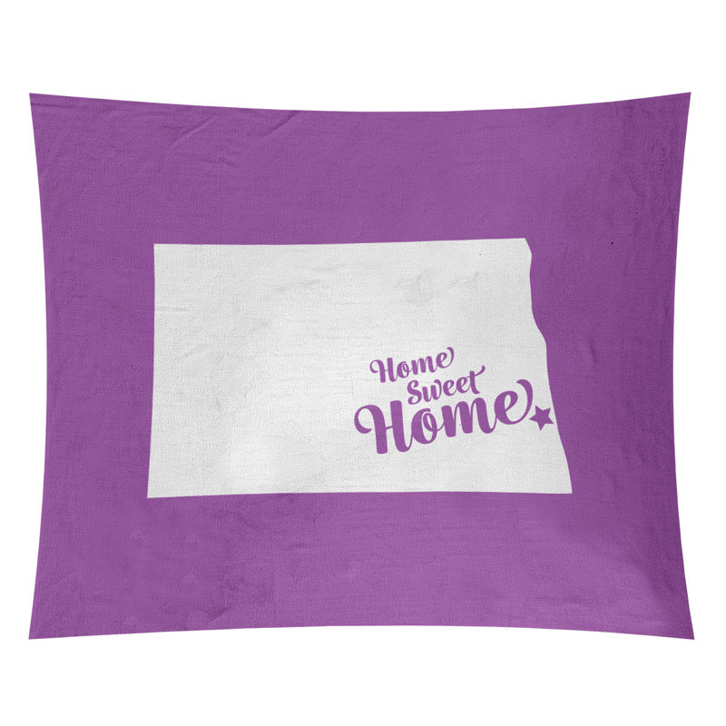 Tapisserie Home Sweet Fargo, H 27,5 po x l 37,5 po, Violet