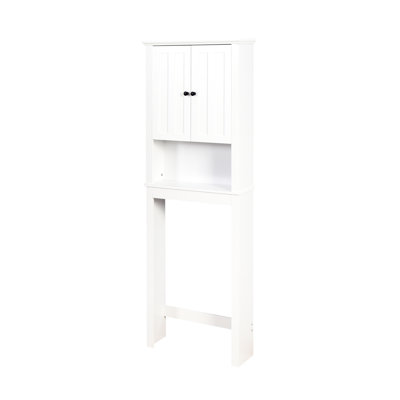Over Toilet Bathroom Organizer - , Adjustable Shelf, White, 23.05X7.82X65.42 Inch Space Saver Elegant,