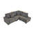 93'' Reversible Modern Upholstered L-Shape Sectional Sofa-371120054