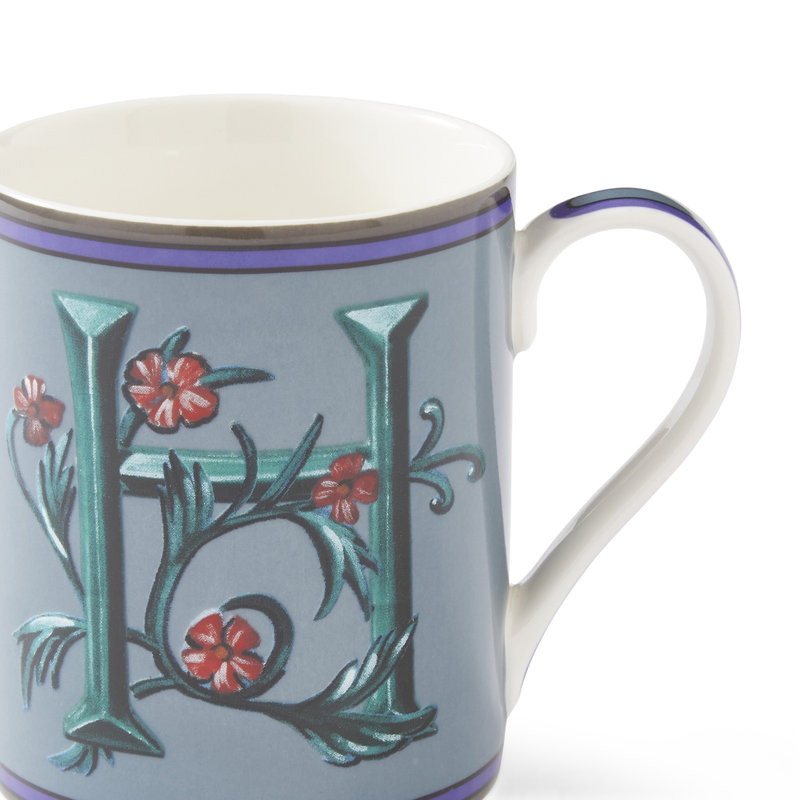 Kit Kemp, Alphabet - Mug A-Z, H, Blue