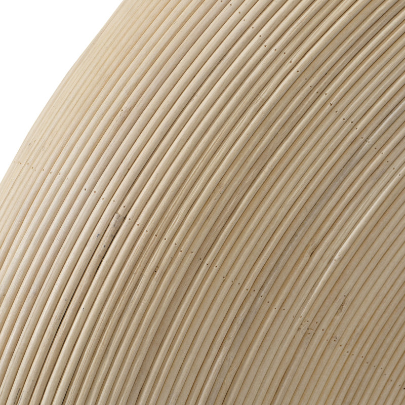 Paddock Round Bamboo / Rattan Mirror, Cream