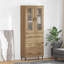  Highboard 2 Pcs Artisan Oak Engineered Wood And Glass-46636251