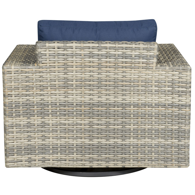 Montclair Outdoor Swivel Armchair, Tidalwave Navy