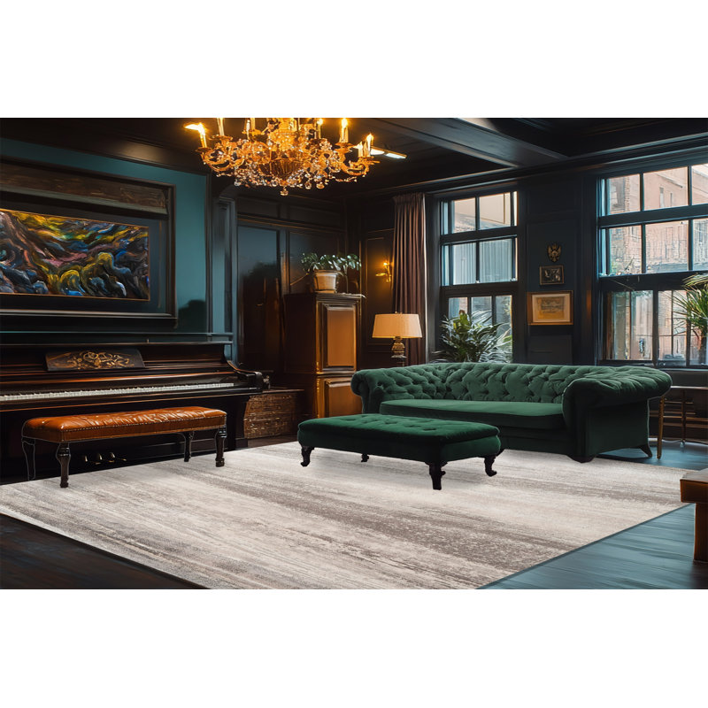 LAZER 12675-990 GREY/DK GREY, Rectangle 6'7" x 9'