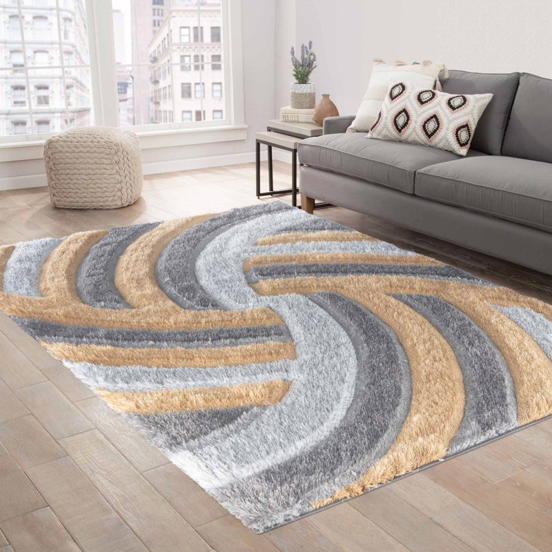 Frio Geometric Shag Area Rug, Rectangle 160 x 230cm