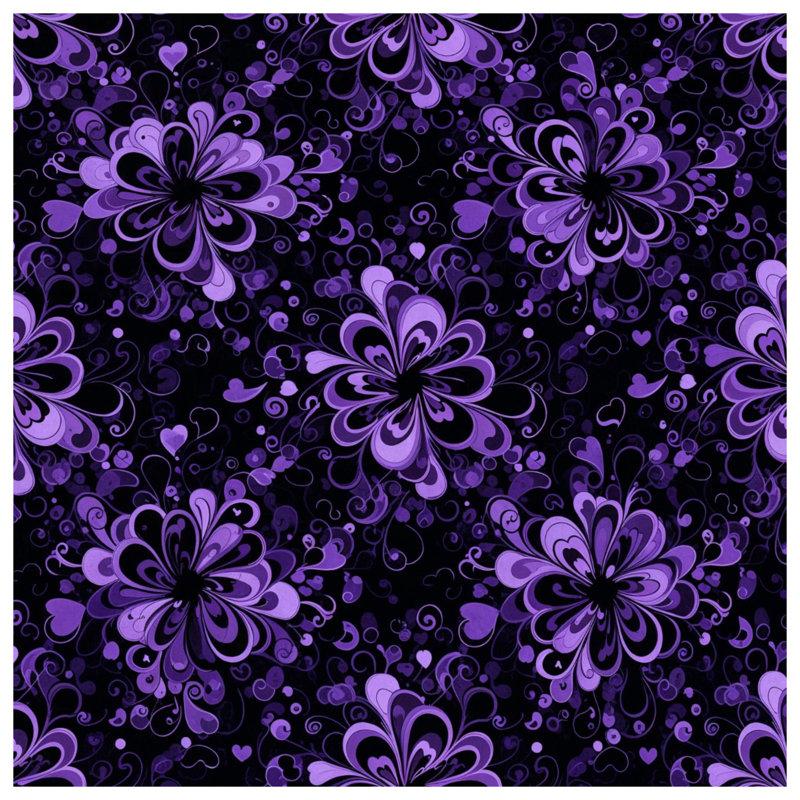 Coussins décoratifs mauves à motif floral mauve, 26 x 26 pouces