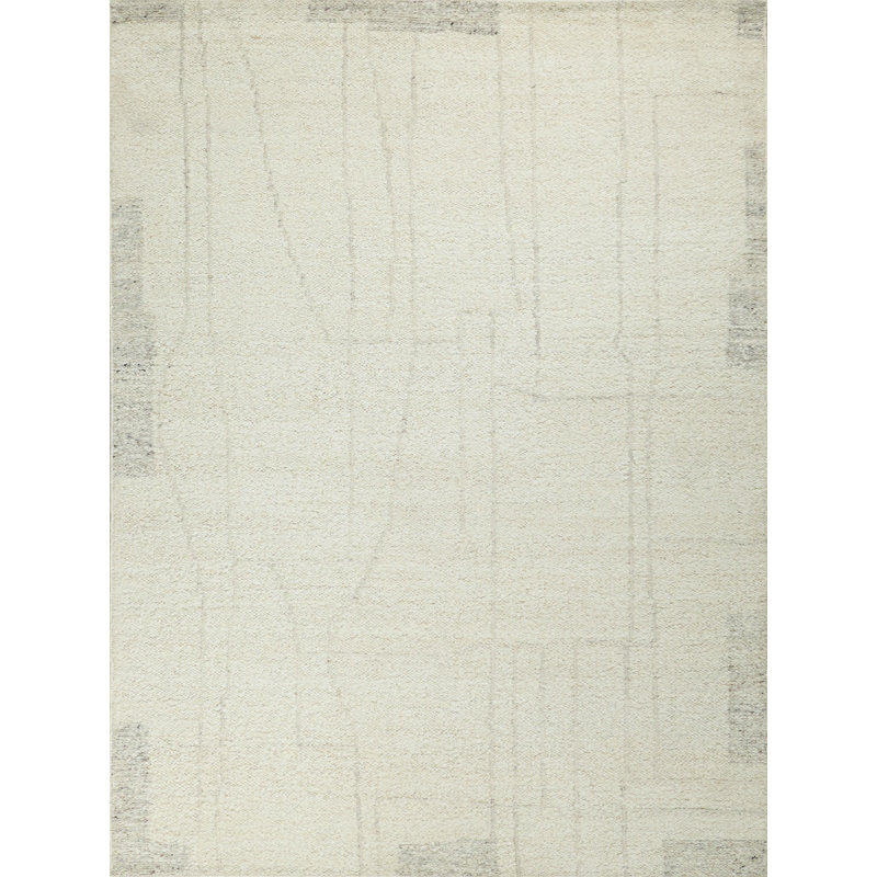 Kokomo Flatweave Wool Area Rug in Silver, Rectangle 15' x 20'