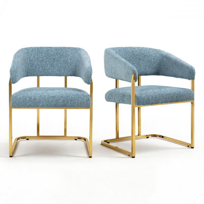Upholstered Metal Armchair
