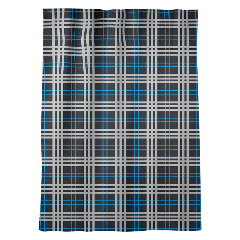 Room Darkening Curtain Single Panel, Gray/Blue/Black