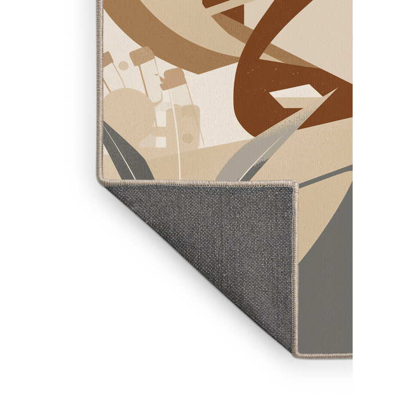 Tapis moelleux moelleux Vega Genetic Lab Scene Art Deco, 6 X 9