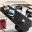 62.99"Modern Minimalist Black Rectangular Pine Desk-1764095909