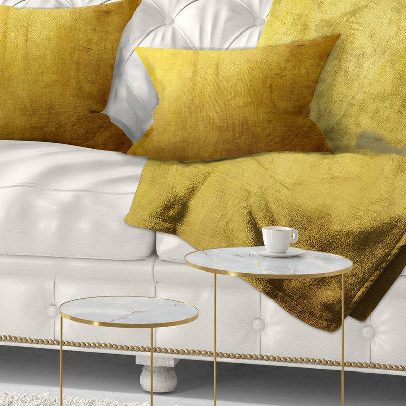 Gold Texture - Abstract Printed Throw Pillow