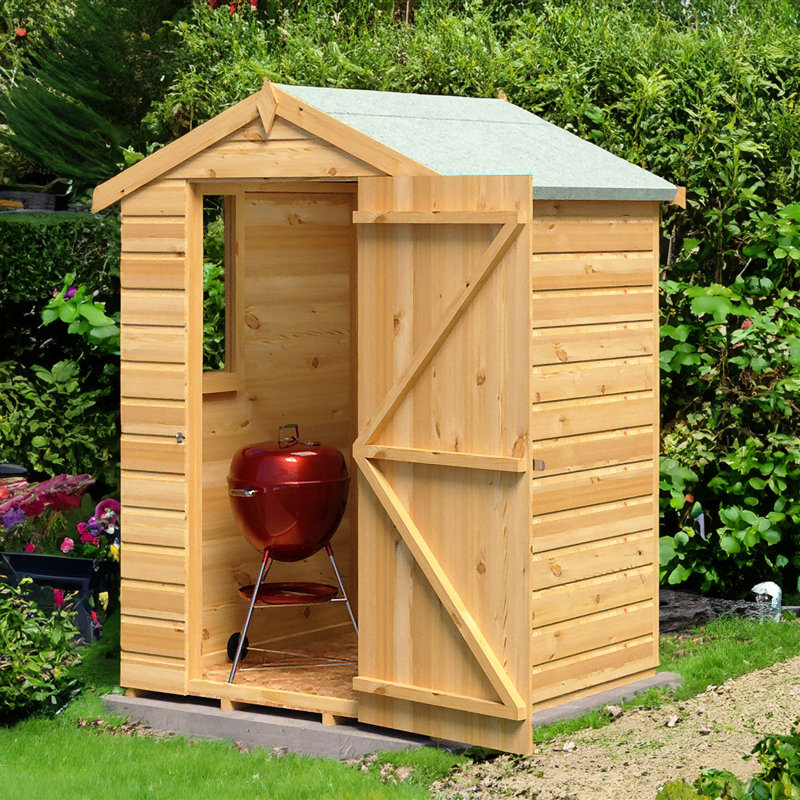 Shetland 4 ft. W x 4 ft. D Wood Shiplap Steep Slope Storage Shed