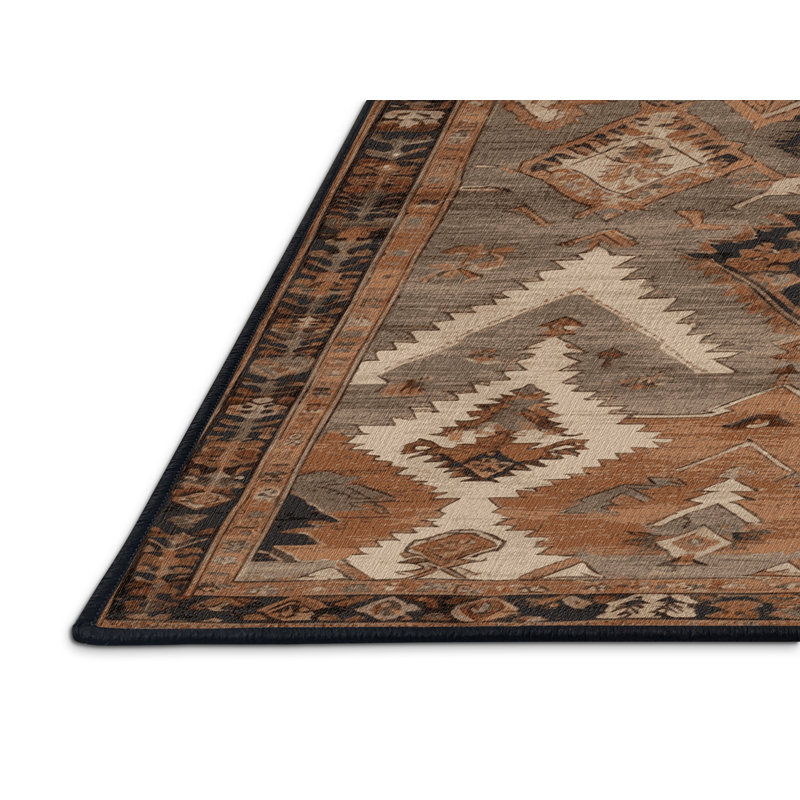 Tapis brun lavable à la machine, Tapis de couloir 2 pi x 5 pi