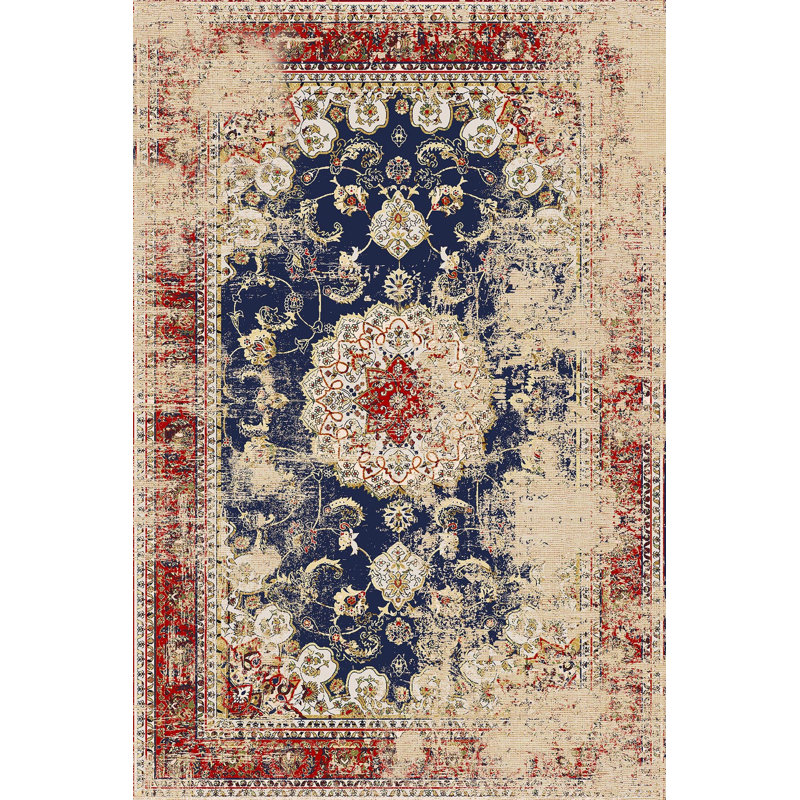 Premium Woven Area Rug (1.6 x 2.6 Feet), 100% Polyester, 0.3 in Pile Height | Antibacterial, Non-Slip PVC Dot Underside | Machine Washable, 3D Digital Print | Ideal for Living Room, Bedroom & Entryway Decor