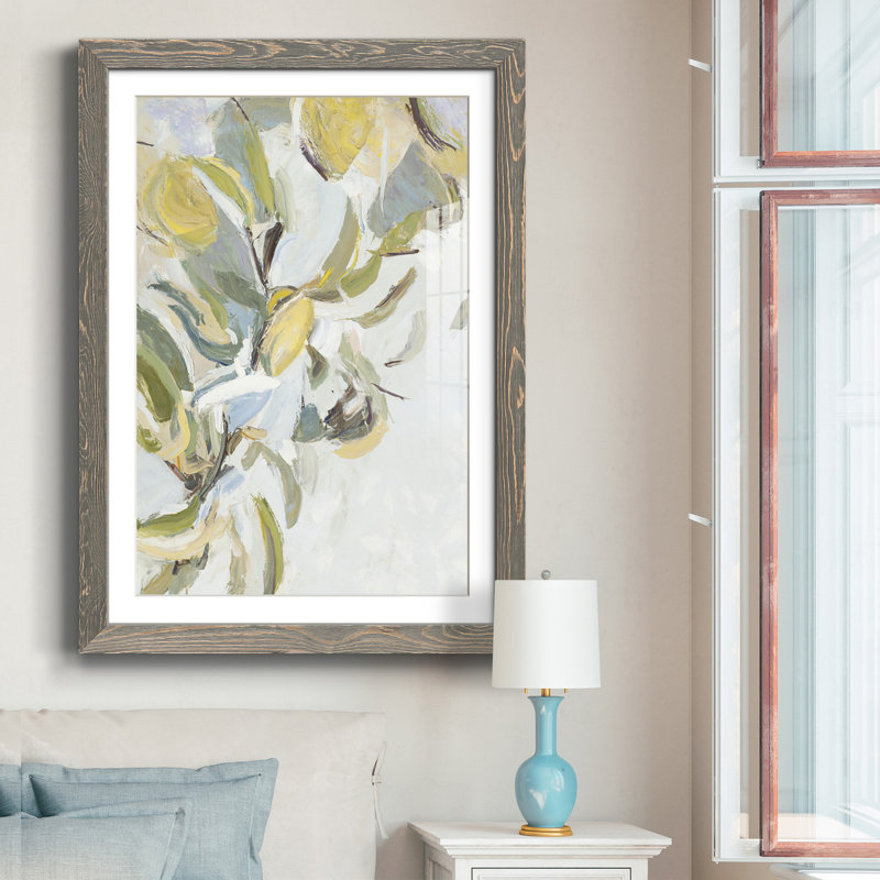 «Lemon Pears», reproduction encadrée de qualité supérieure - prête à être accrochée, H 44 po x l 31 po x P 1 po