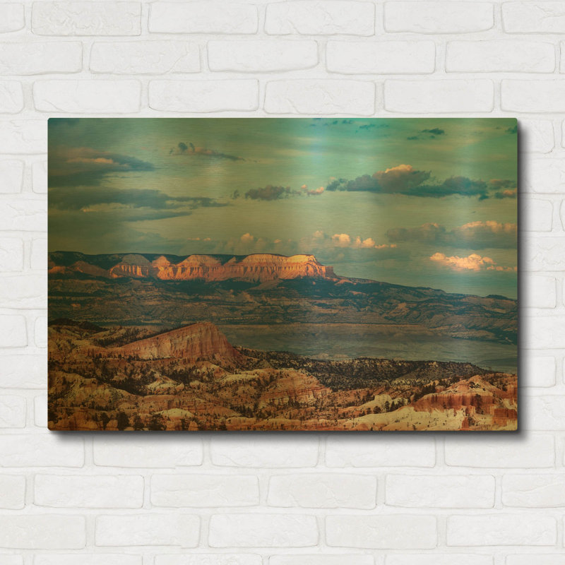 « Dernière lueur » par Shawn/Corinne Severn, tableau mural en métal doré, 91,4 cm x 61 cm, 36 po x 24 po