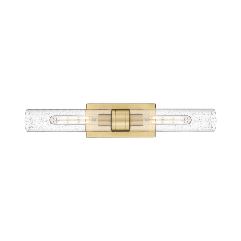 Amalle - 2 Light 11" Wall-mounted Bath Vanity Light, Seedy, Brushed Brass, 3" H x 24" W x 3.88" D