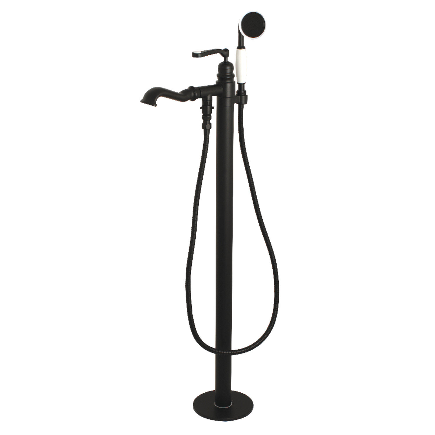 Royale Freestanding Tub Faucet with Hand Shower, Matte Black