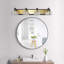 Applique murale de salle de bain 28 po à DEL moderne en cristal 28 po avec finition noire et dorée - applique murale élégante et élégante pour la salle de bain, la chambre à coucher ou le couloir