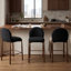 Tabourets de bar et de comptoir rembourrés H 27,36 po, ensemble de 4 chaises d'îlot de cuisine modernes avec structure en métal -130898636-131405092