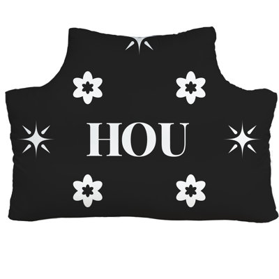 Houston Basketball Headboard Pillow Twin 39.5 inch x 29.5 inch