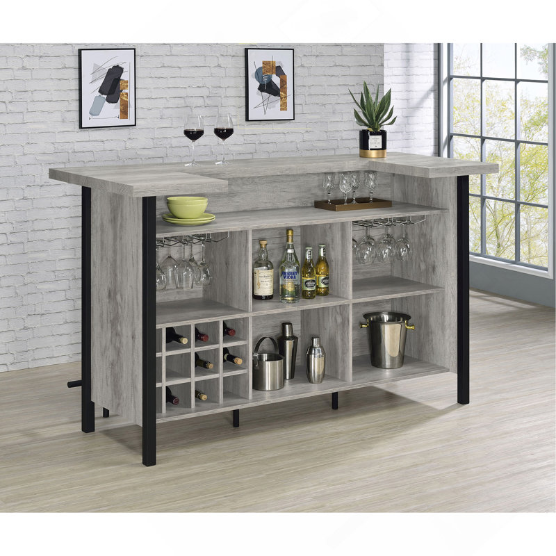 Unité de bar autoportante Grey Driftwood, Gris