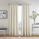 Martha Stewart Metallic Leaves Multi Curtain Panel Pair