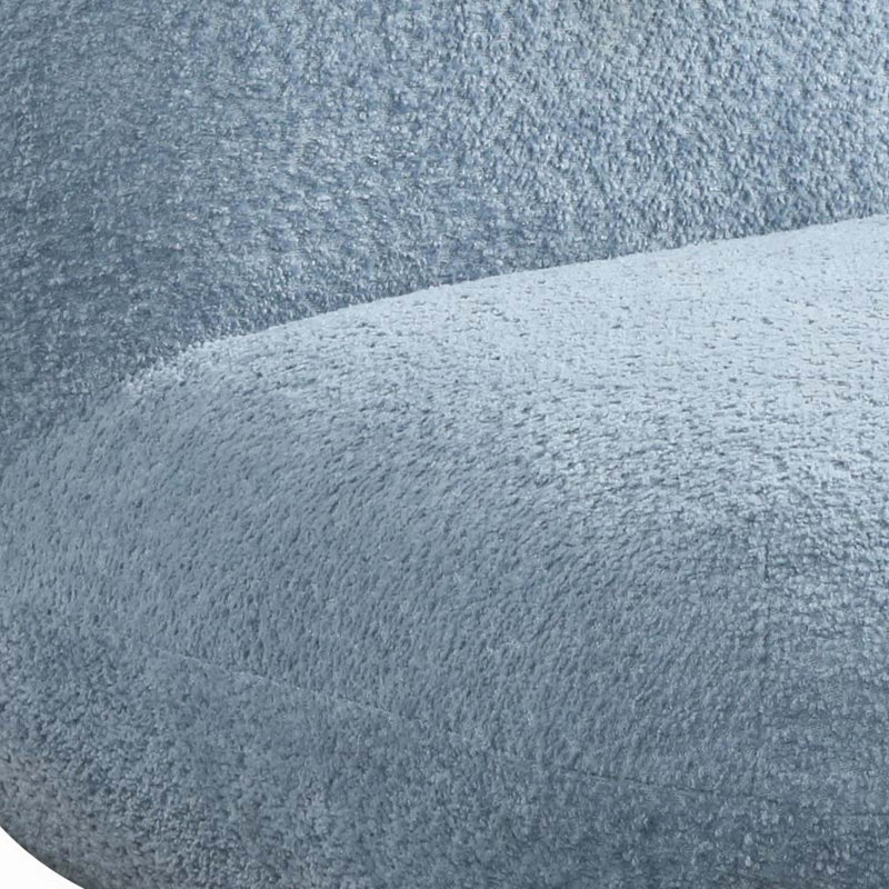 21.5"W Blue Chenille Deer-Shaped Kids Chair