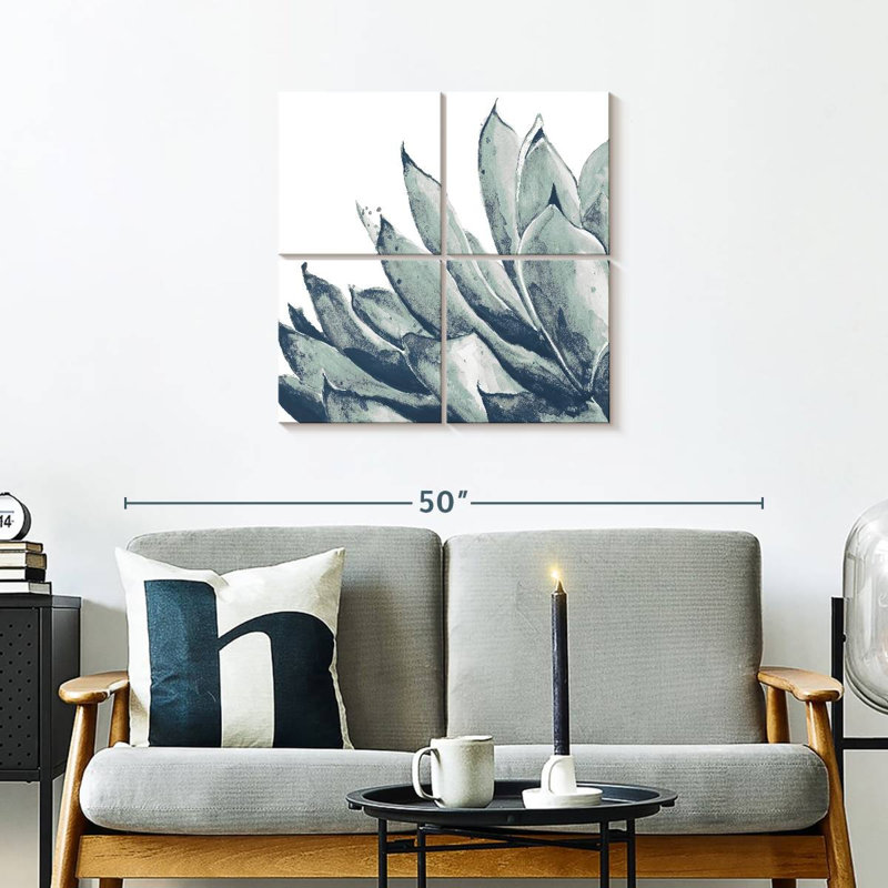 Agave bleu Harnek sur fond blanc I, H 26 po x l 26 po