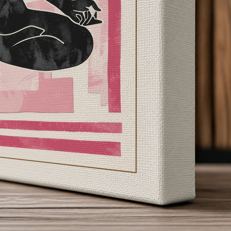 Meditation in Geometry Minimalist - Wrapped Canvas, 18x12 - 45.7 x 30.5 cm, Cream Border