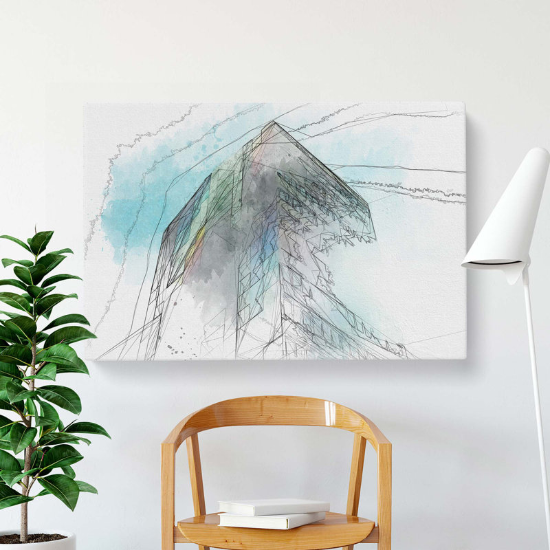 Architecture Sketch Vol.14 in Abstract - Wrapped Canvas, 50cm H x 76cm W x 3cm D