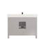 Meuble-lavabo simple en bois massif l 48 po x P 22 po Houston II avec rangement discret et plateau en pierre reconstituée Houston II-246166791-246166809