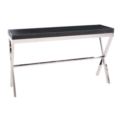 140cm Glass Top Console Table