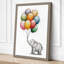 Elephant with Balloons Whimsical - Wrapped Canvas-1023751549-1023751546