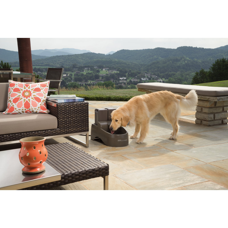 Large Capacity Taupe Outdoor Dog Water Fountain