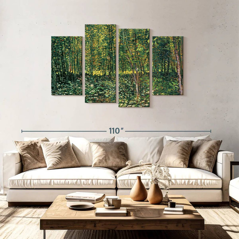 Alvord, arbres et sous-bois, H 48 po x l 75 po