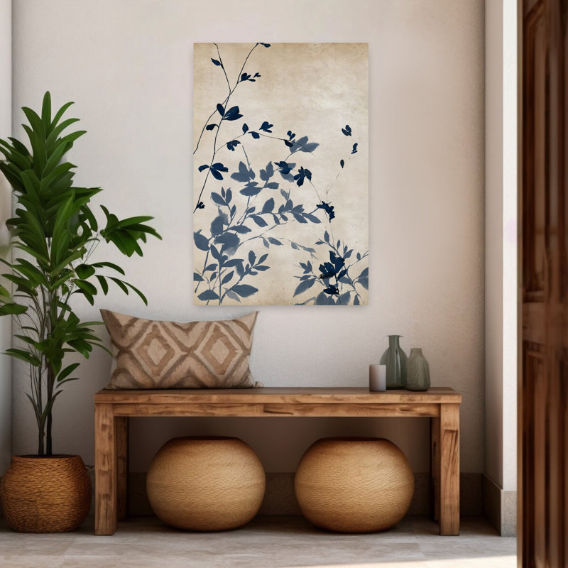 Indigo Leaves Touch II, H 48 po x l 32 po