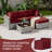 9-Piece Outdoor Cushion Cover Set (Set Of 3 Seats , 5 Backs, 1 Footrest)， Only Covers-119806075