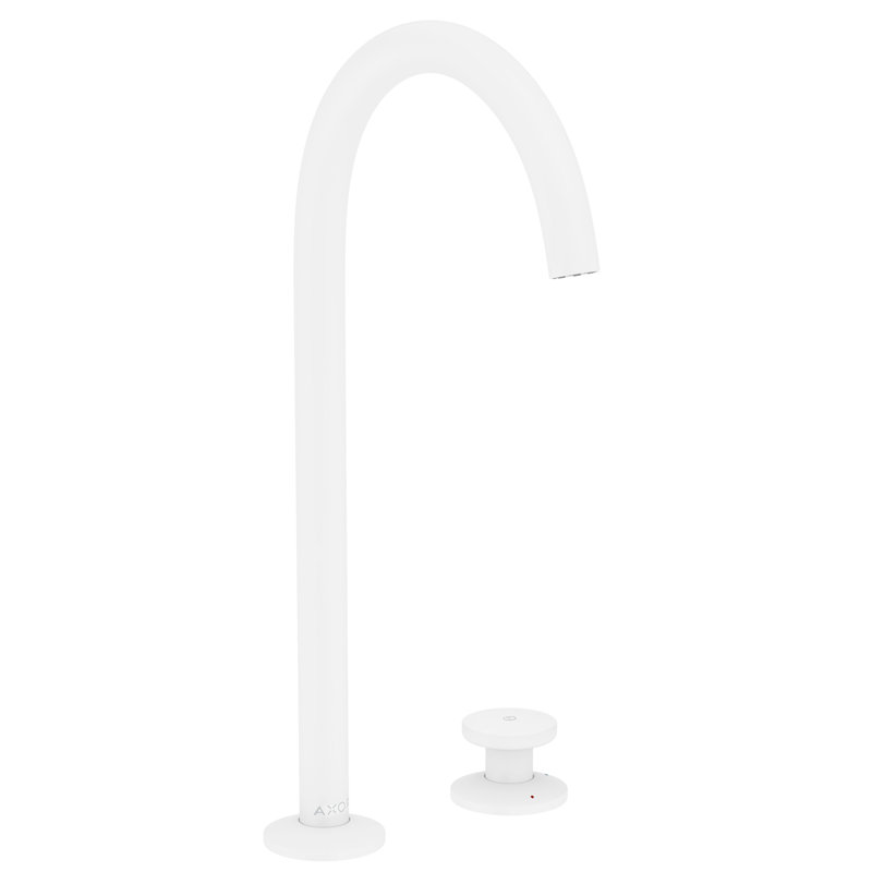 2-Hole Bathroom Sink Faucet, Matte White
