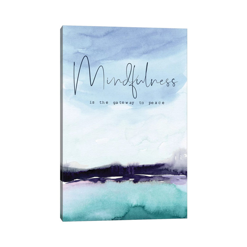 Mindfulness 1 Piece Painting on Canvas, 20.32 cm H x 30.48 cm W, Wrapped Canvas