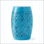 Table d'appoint en métal Ruby Lace Cut - forme de tonneau, bleu, sans assemblage-129458296