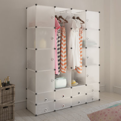 Modular Cabinet with Compartment Storage Cabinet Clothes Organizer