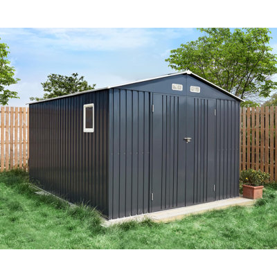 Nordic Cottage 12 ft. W x 10 ft. D Metal Storage Shed