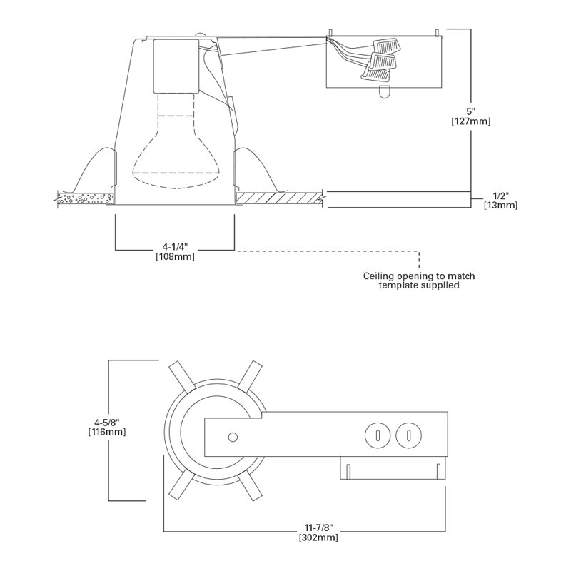 Air-Tight Remodel Recessed Lighting Housing