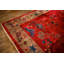 1920s Antique Red Scarlett Floral Haute Modern Knotted Wool Chinese Art Deco Rug