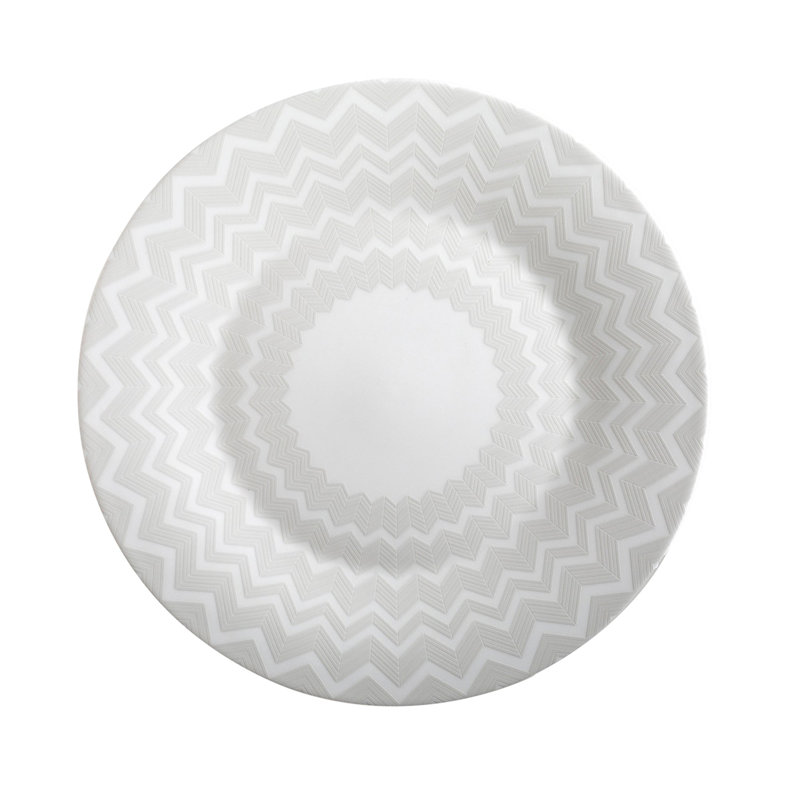 Missoni Charger Plate ZIG ZAG  White diam. 12.5 in