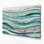 Toile horizontale rayée turquoise, gris clair et vert