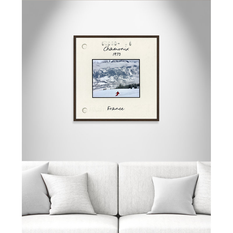Chamonix par CAD Designs, 27.5'' W x 27.5'' H, Framed Print, Walnut Woodgrain